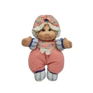 1995 MATTEL CABBAGE PATCH KID BONNET RATTLE DOLL STUFFED PLUSH VINTAGE